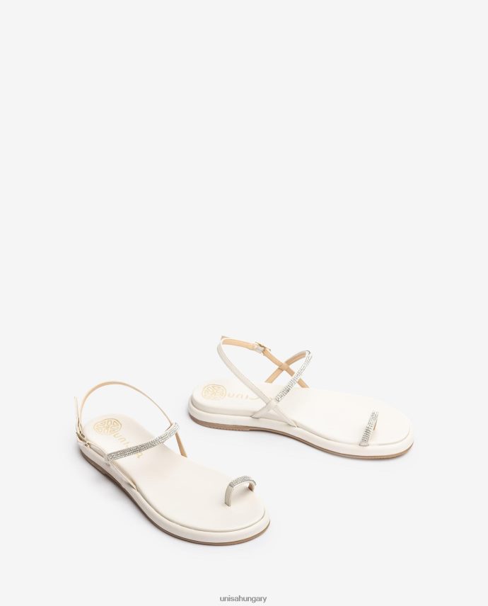 Unisa lapos bőr orrú szandál nők J4PJX01313 fehér