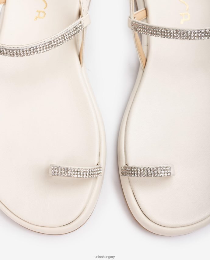 Unisa lapos bőr orrú szandál nők J4PJX01313 fehér