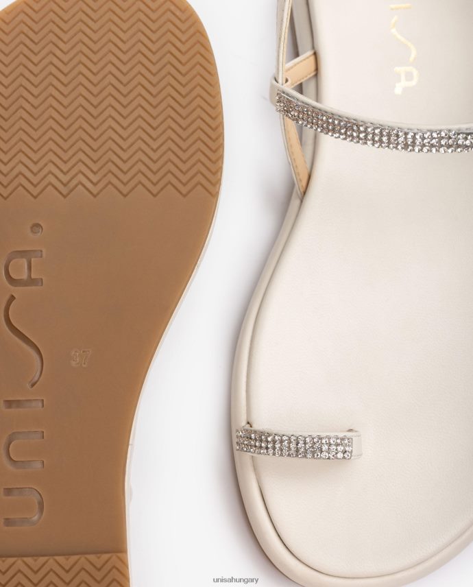 Unisa lapos bőr orrú szandál nők J4PJX01313 fehér