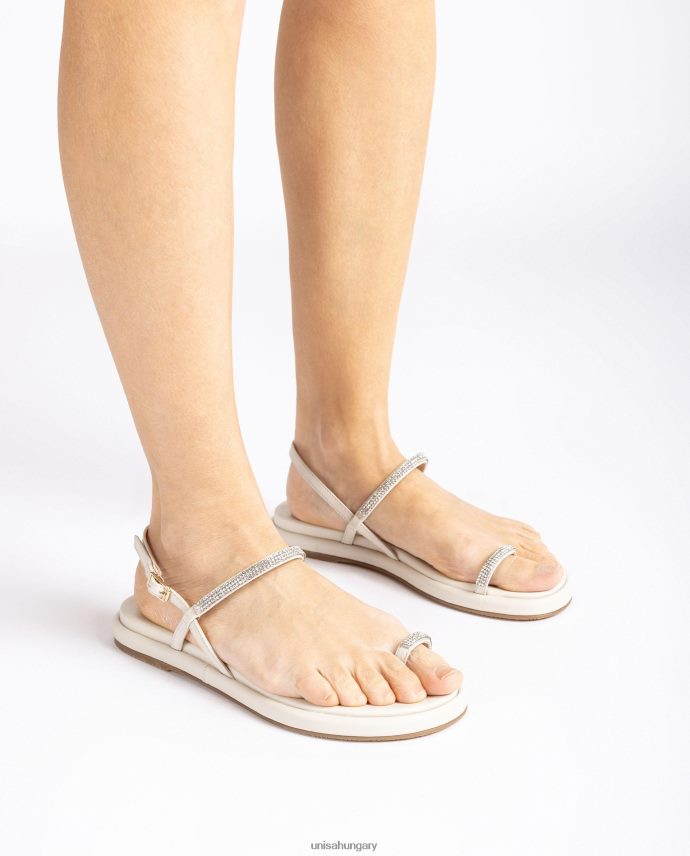 Unisa lapos bőr orrú szandál nők J4PJX01313 fehér
