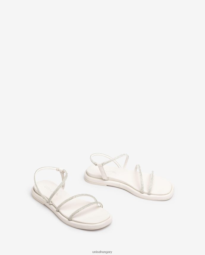 Unisa lapos szandál csillámmal nők J4PJX0110 fehér
