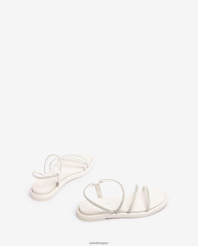 Unisa lapos szandál csillámmal nők J4PJX0110 fehér