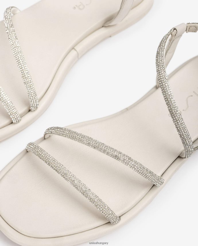 Unisa lapos szandál csillámmal nők J4PJX0110 fehér