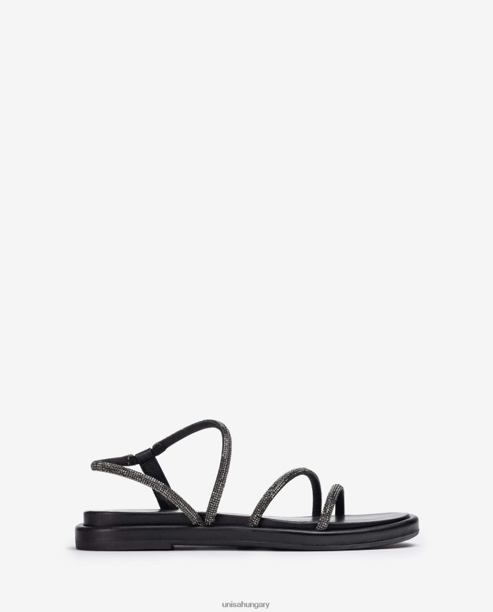 Unisa lapos szandál csillámmal nők J4PJX025 fekete