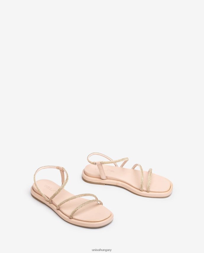 Unisa lapos szandál csillámmal nők J4PJX027 rózsaszín