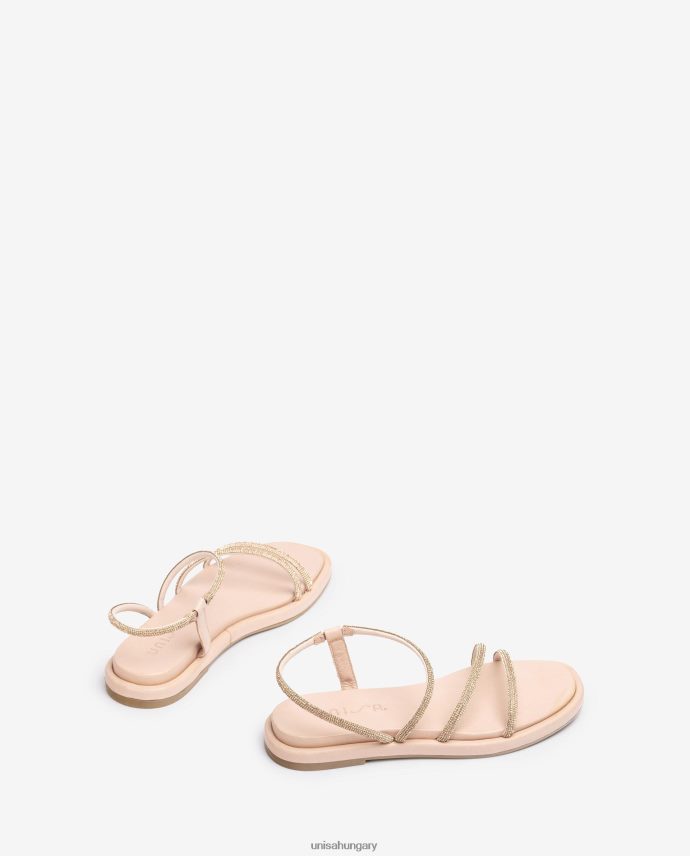 Unisa lapos szandál csillámmal nők J4PJX027 rózsaszín