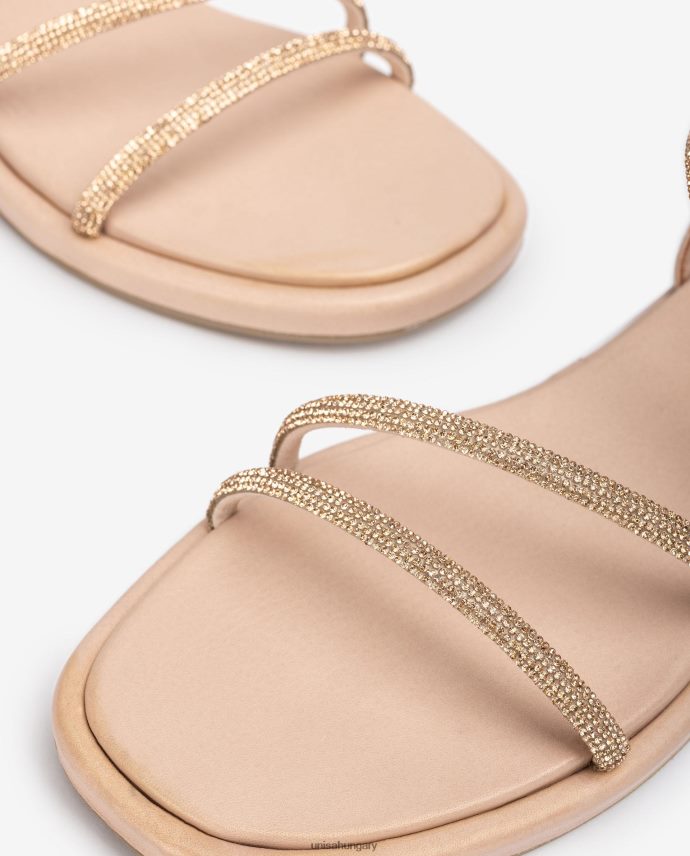 Unisa lapos szandál csillámmal nők J4PJX027 rózsaszín