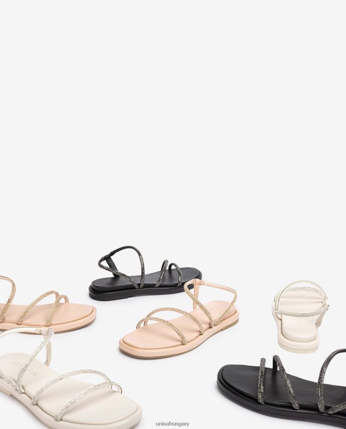 Unisa lapos szandál csillámmal nők J4PJX027 rózsaszín