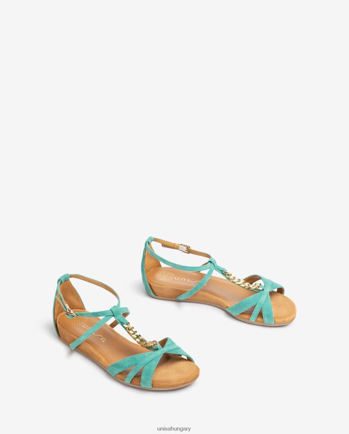 Unisa lapos szandál lánccal nők J4PJX048 zöld
