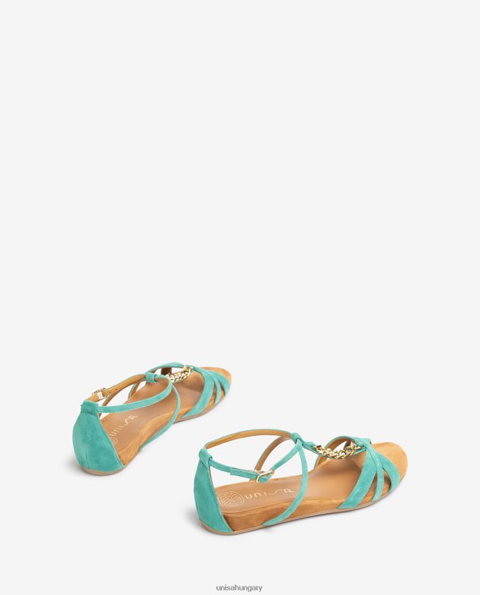 Unisa lapos szandál lánccal nők J4PJX048 zöld