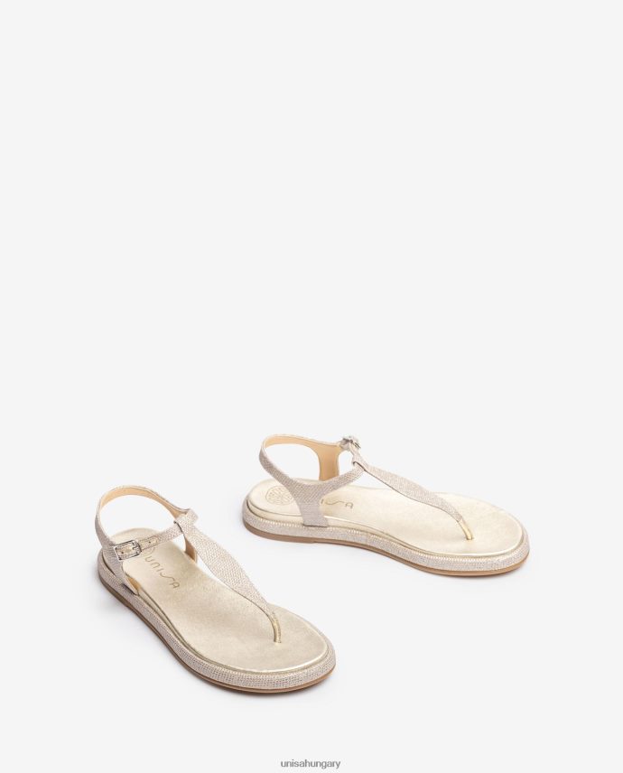 Unisa orr-oszlopos szandál fényes anyagból nők J4PJX0104 Arany