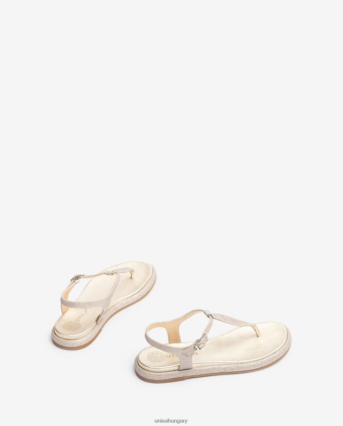 Unisa orr-oszlopos szandál fényes anyagból nők J4PJX0104 Arany