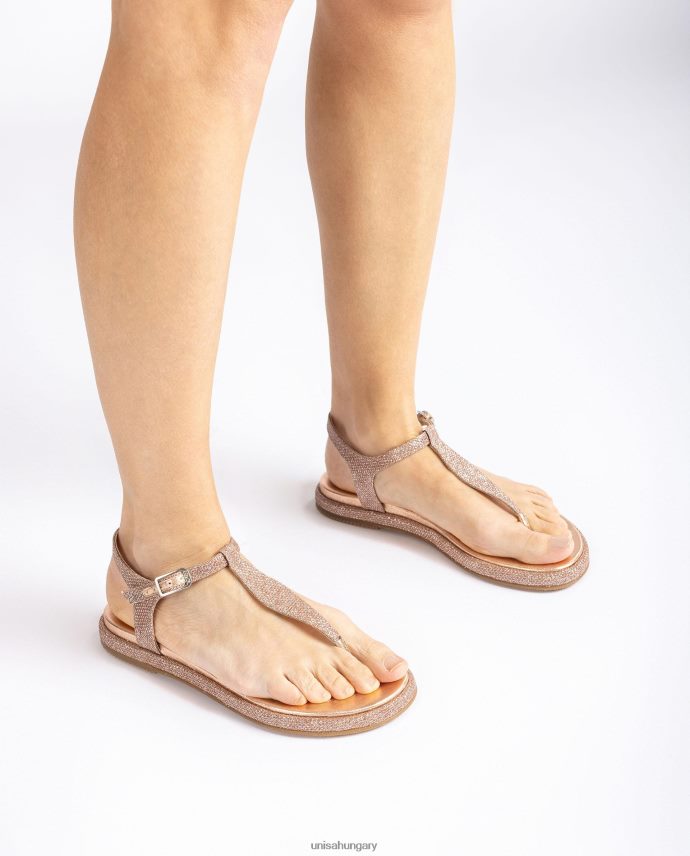 Unisa orr-oszlopos szandál fényes anyagból nők J4PJX028 rózsaszín