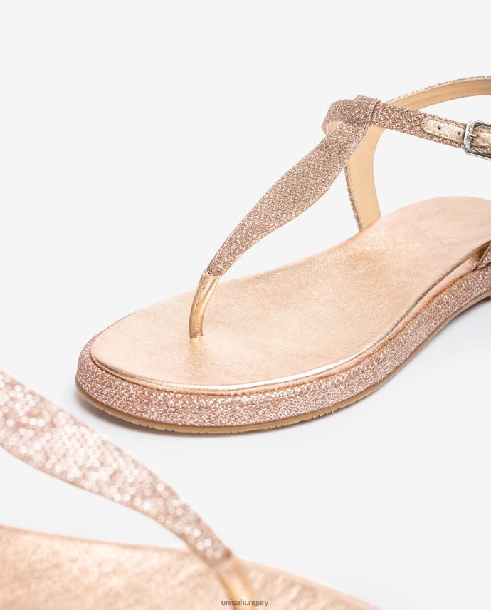 Unisa orr-oszlopos szandál fényes anyagból nők J4PJX028 rózsaszín