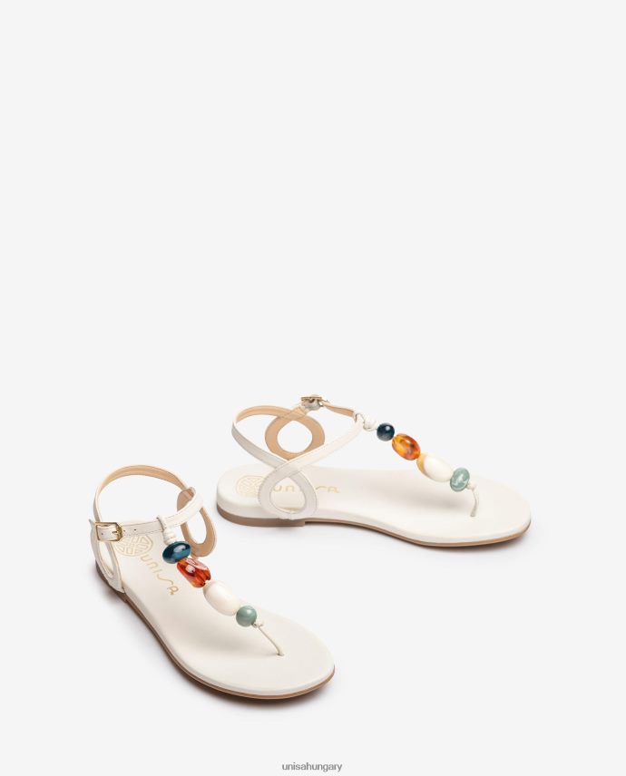 Unisa orr-oszlopos szandál szegéllyel nők J4PJX0112 fehér