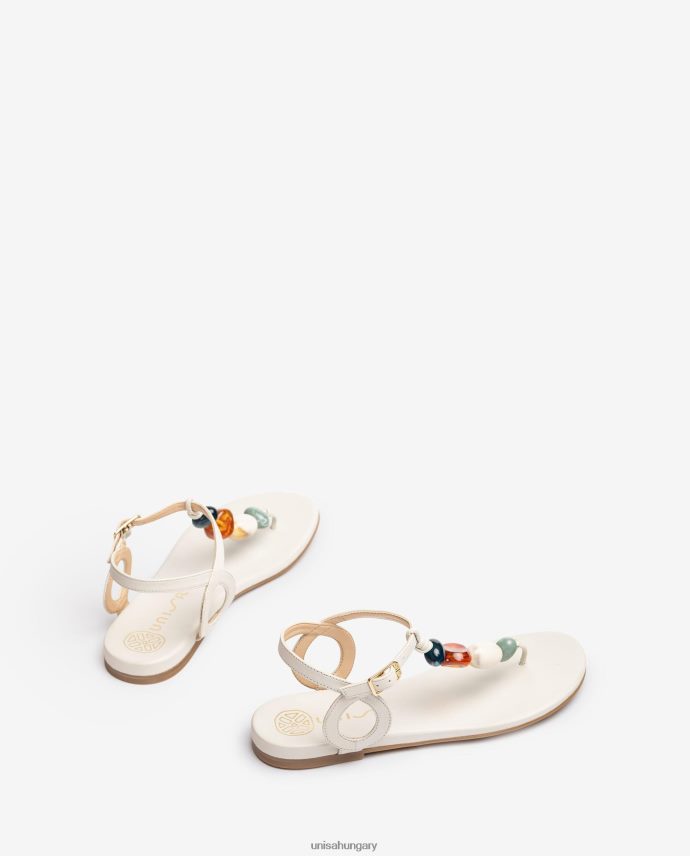 Unisa orr-oszlopos szandál szegéllyel nők J4PJX0112 fehér
