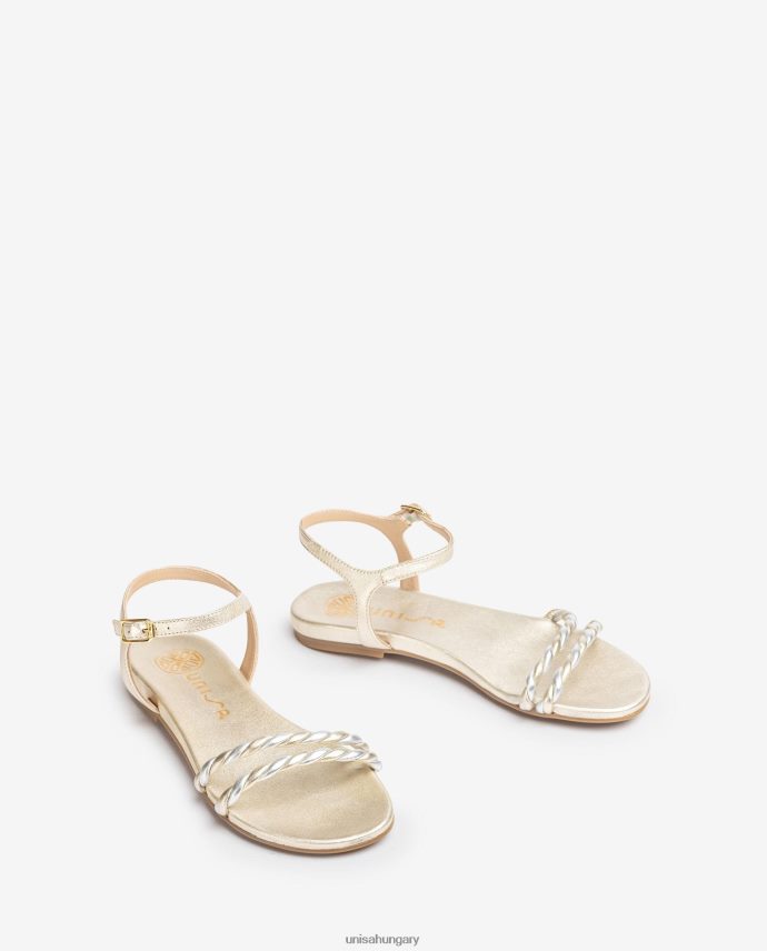 Unisa spirális pánttal ellátott szandál nők J4PJX042 Arany