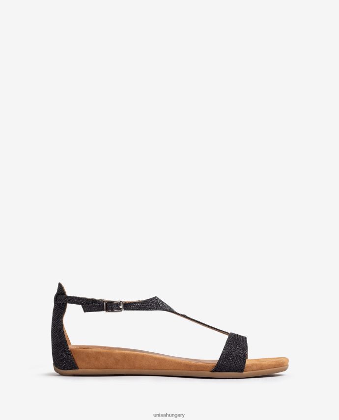 Unisa szandál pánttal a lábfej fölött nők J4PJX073 fekete