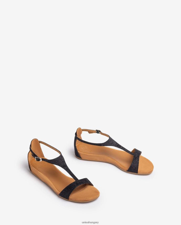 Unisa szandál pánttal a lábfej fölött nők J4PJX073 fekete