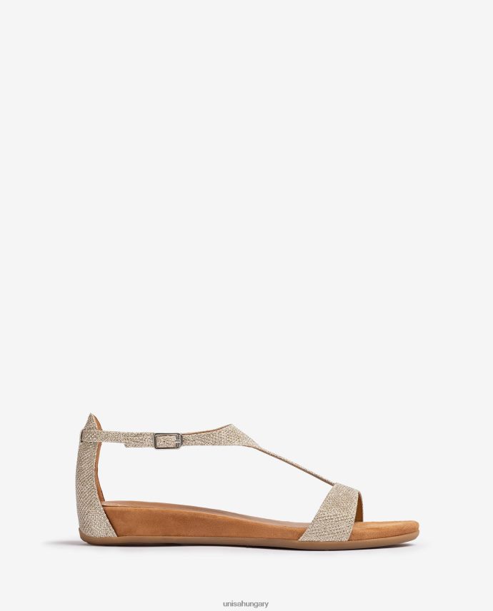 Unisa szandál pánttal a lábfej fölött nők J4PJX074 Arany