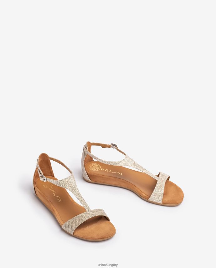 Unisa szandál pánttal a lábfej fölött nők J4PJX074 Arany