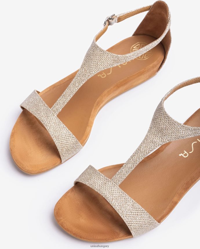 Unisa szandál pánttal a lábfej fölött nők J4PJX074 Arany