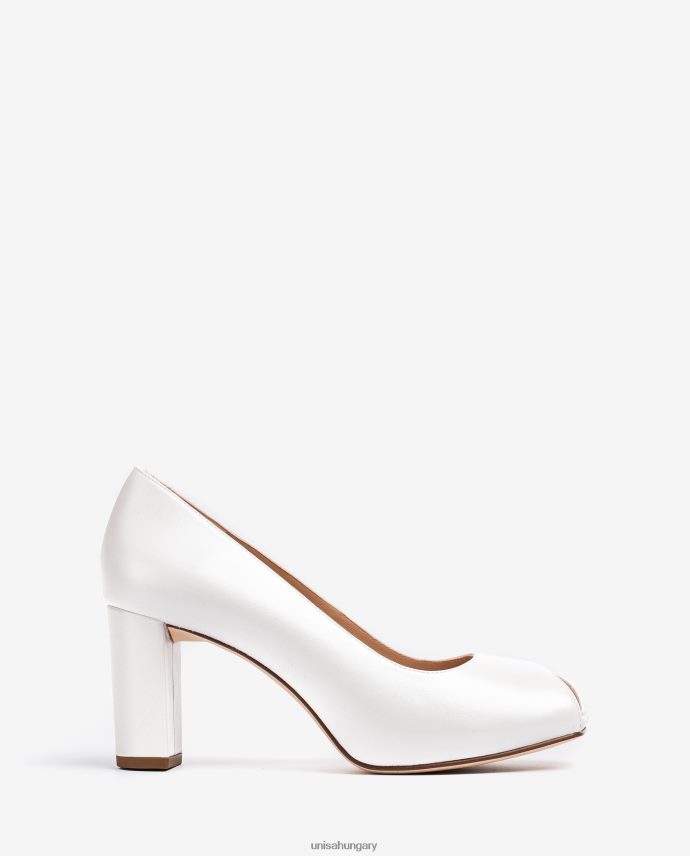 Unisa menyasszonyi magas sarkú bőr kukucskáló cipő nők J4PJX0842 divat