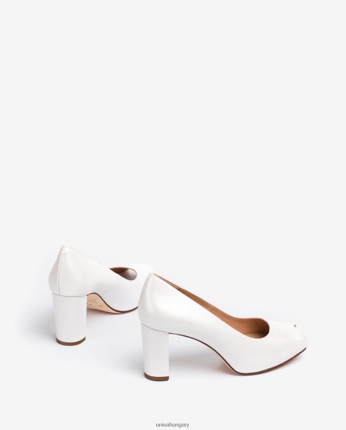 Unisa menyasszonyi magas sarkú bőr kukucskáló cipő nők J4PJX0842 divat