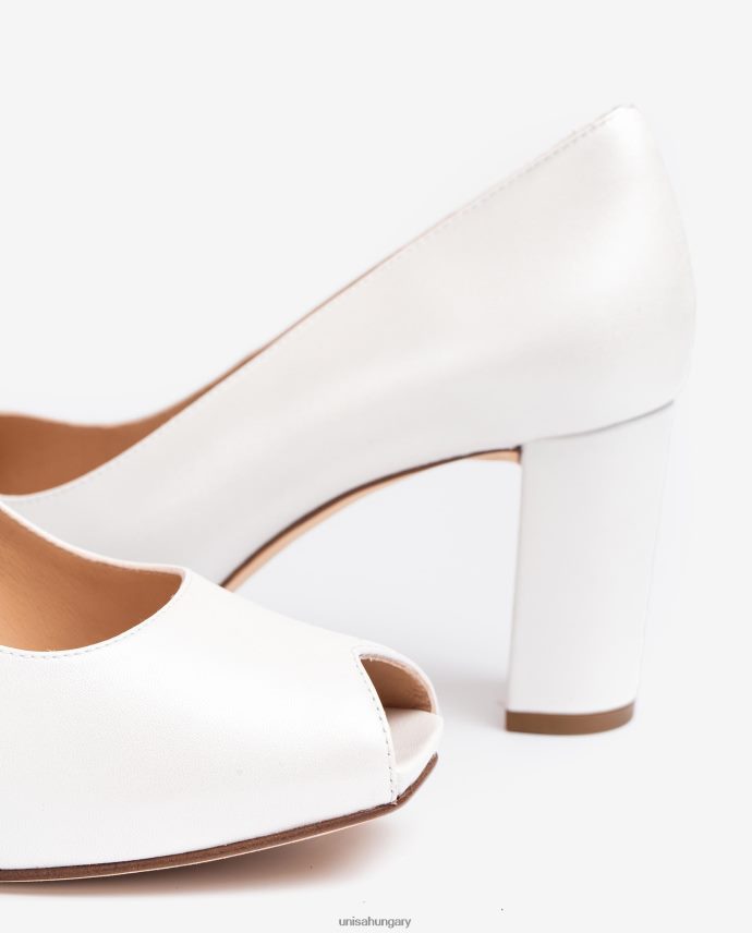 Unisa menyasszonyi magas sarkú bőr kukucskáló cipő nők J4PJX0842 divat