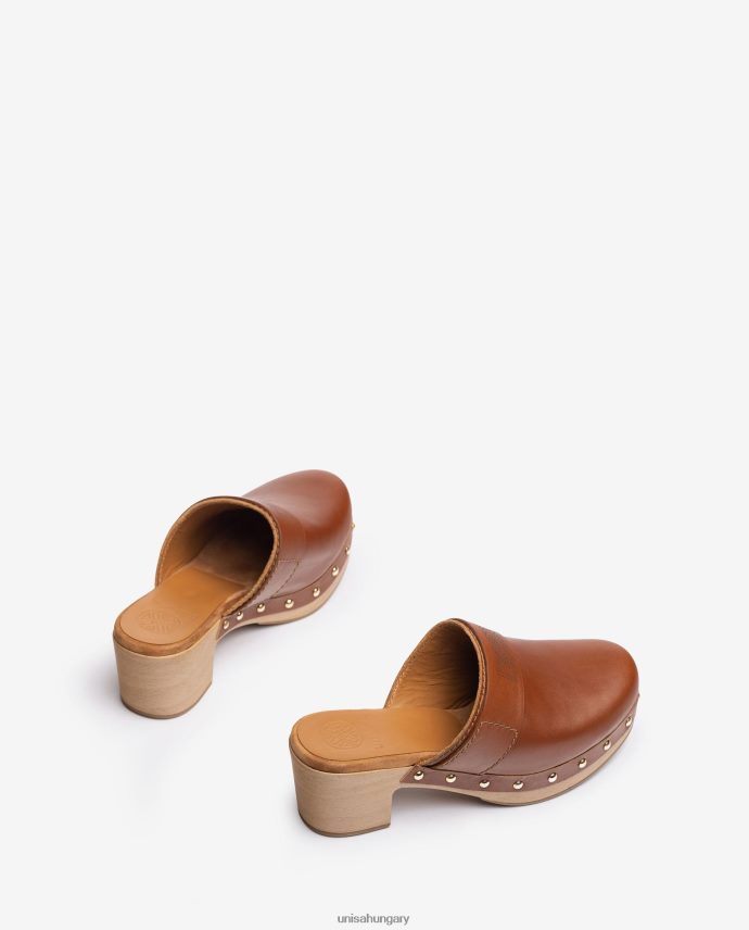 Unisa bőrből készült klumpa nők J4PJX0807 barna