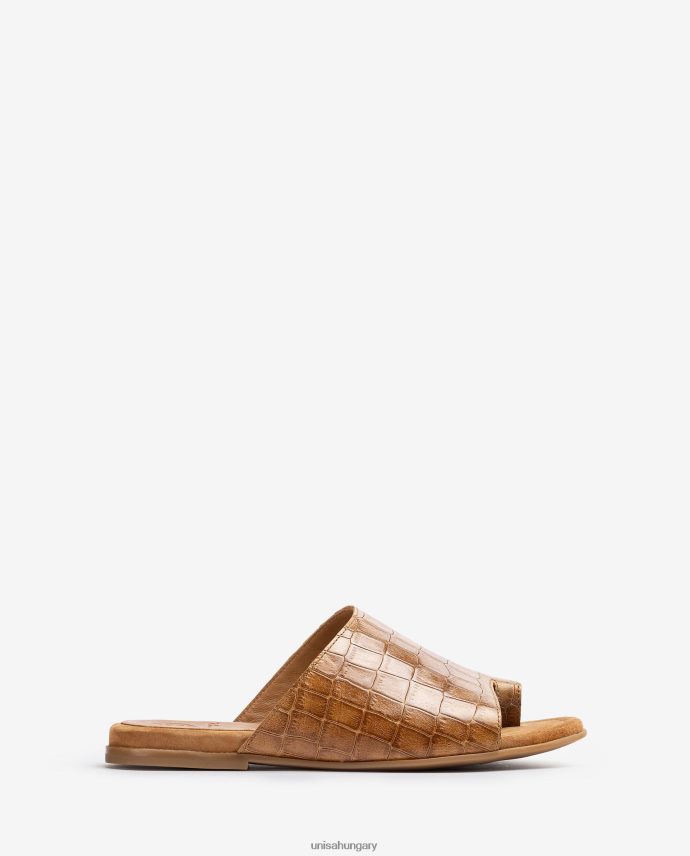 Unisa lapos bőr öszvér szandál nők J4PJX01260 barna