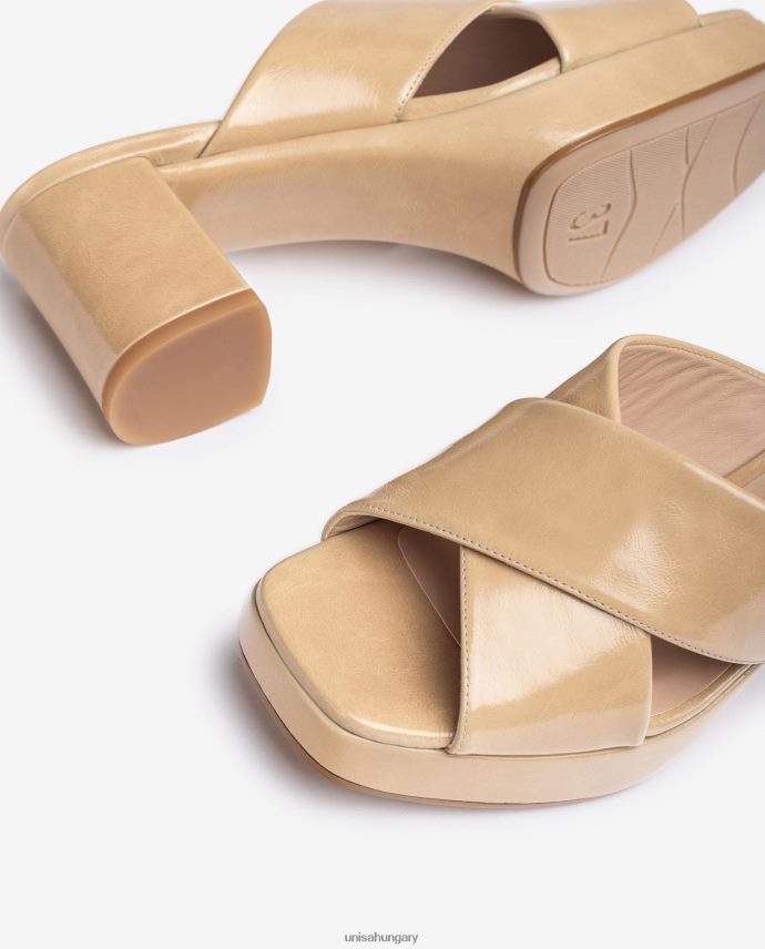 Unisa pántos fényes bőr szandál nők J4PJX0823 divat