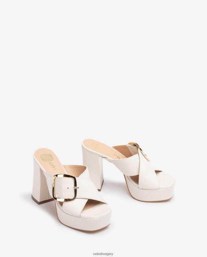 Unisa széles crossover pántos szandál nők J4PJX0809 fehér