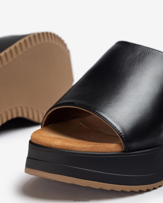 Unisa szandál éksarkú és széles vamp nők J4PJX0827 fekete