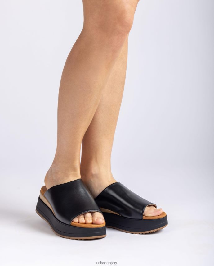 Unisa szandál éksarkú és széles vamp nők J4PJX0827 fekete