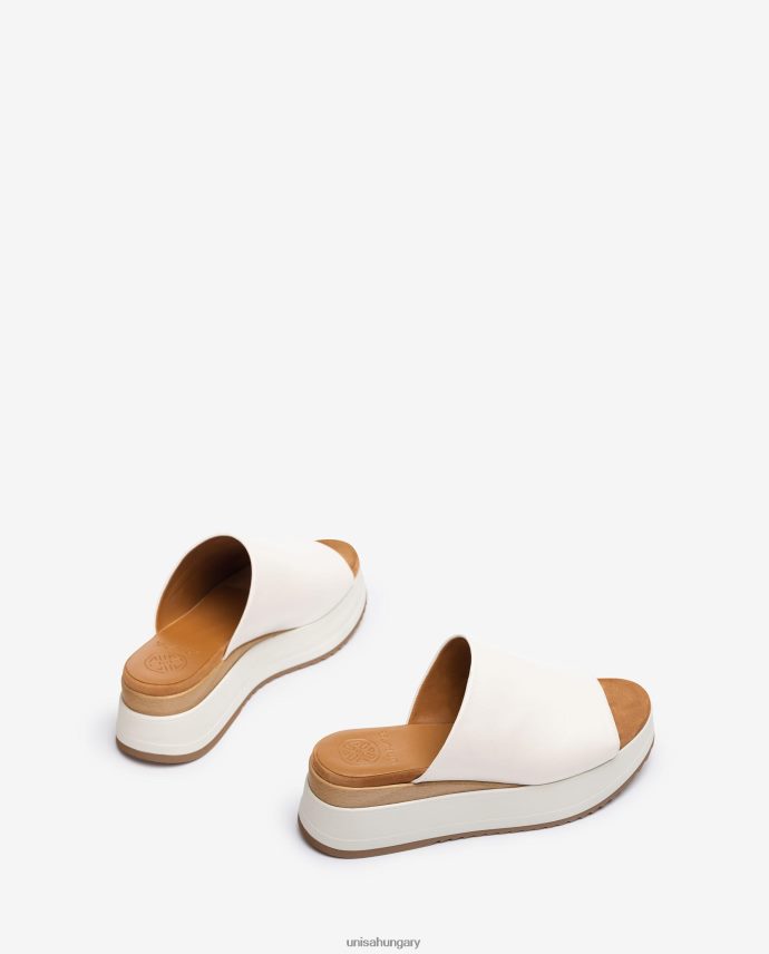 Unisa szandál éksarkú és széles vamp nők J4PJX0828 fehér