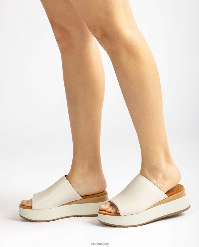 Unisa szandál éksarkú és széles vamp nők J4PJX0828 fehér