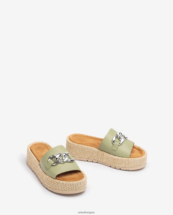 Unisa szandál lánccal a vámpíron nők J4PJX0800 zöld