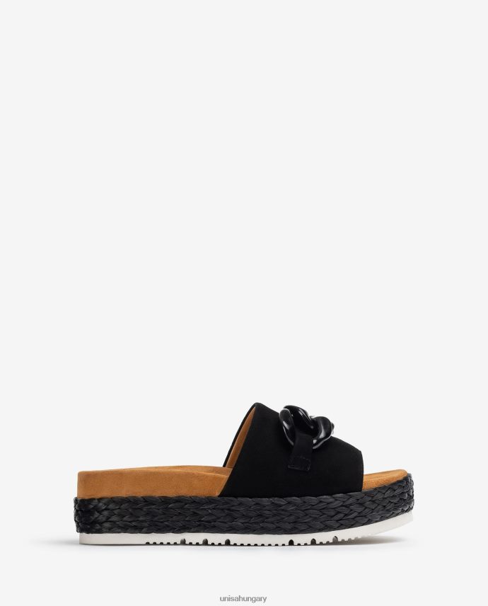 Unisa szandál láncszegéllyel nők J4PJX0810 fekete