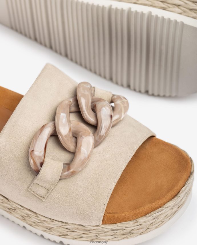 Unisa szandál láncszegéllyel nők J4PJX0811 bézs