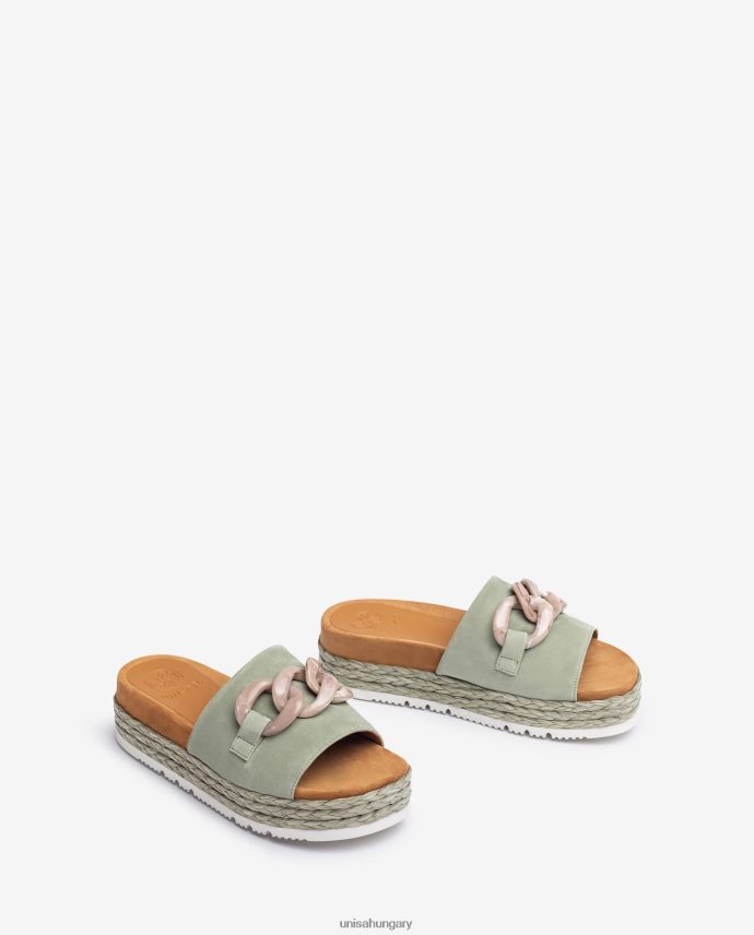 Unisa szandál láncszegéllyel nők J4PJX0812 zöld