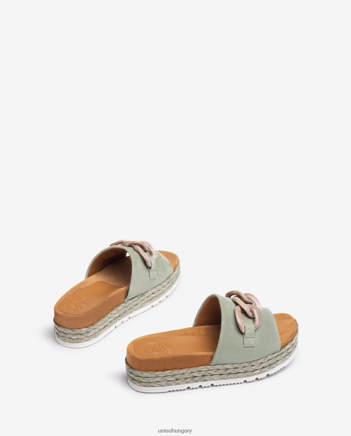 Unisa szandál láncszegéllyel nők J4PJX0812 zöld