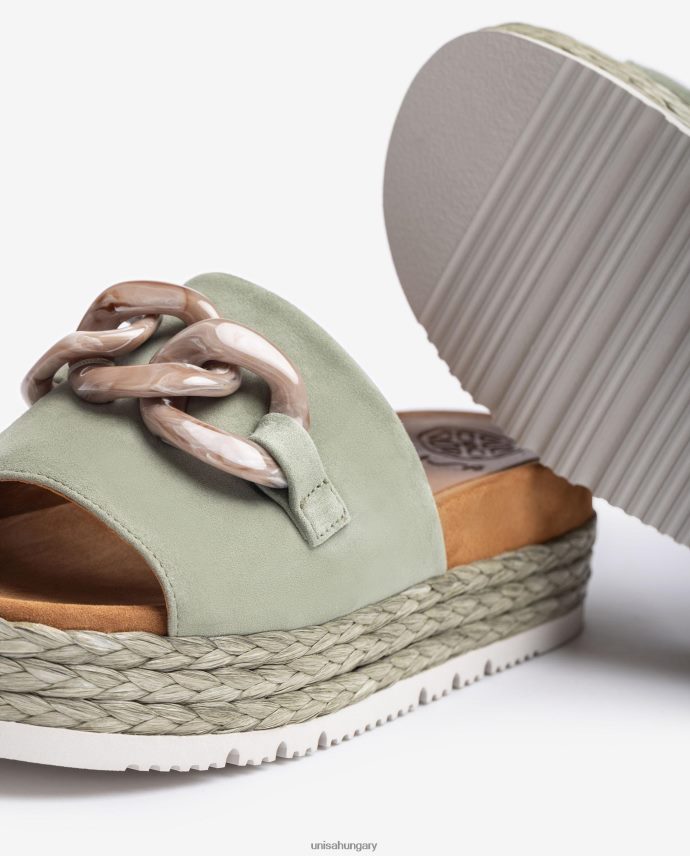 Unisa szandál láncszegéllyel nők J4PJX0812 zöld