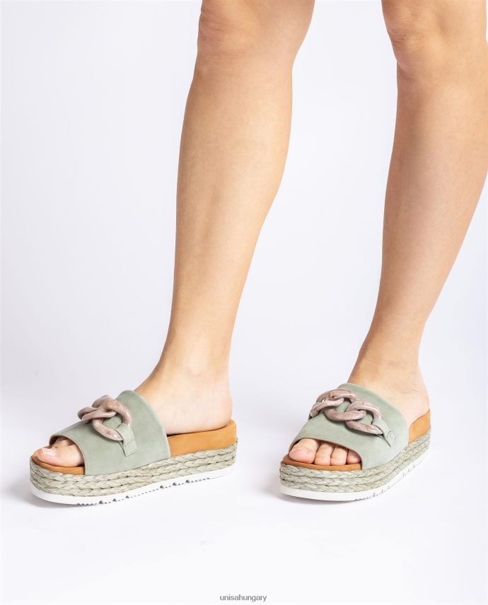 Unisa szandál láncszegéllyel nők J4PJX0812 zöld