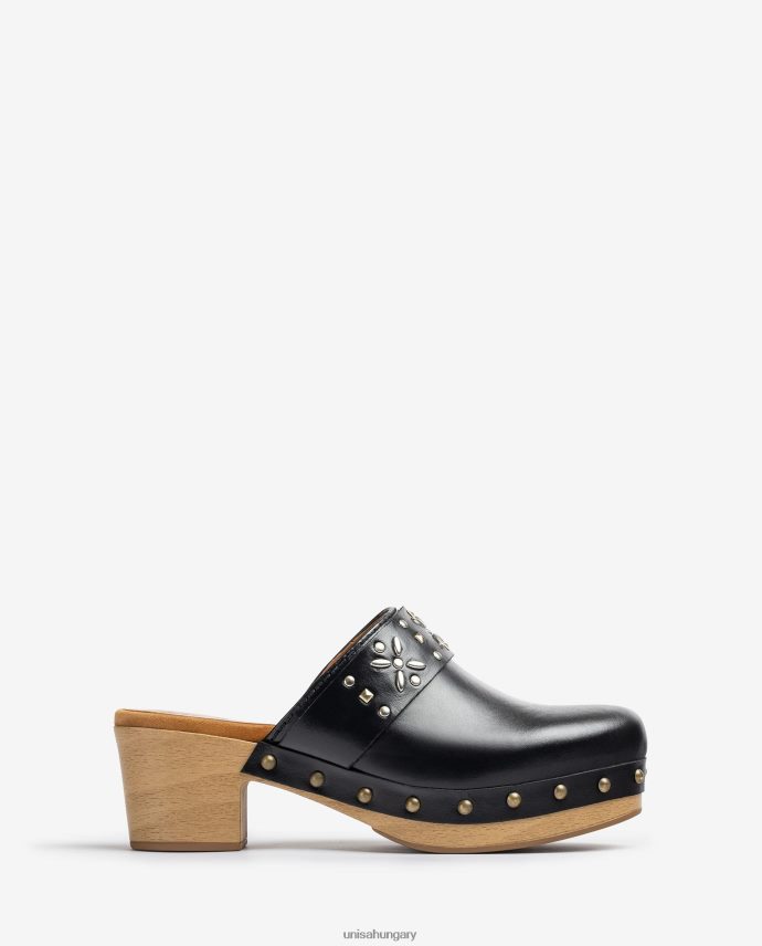 Unisa öszvér szegecsekkel nők J4PJX0821 fekete