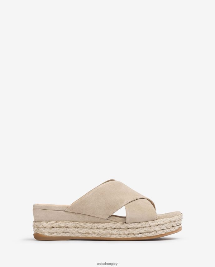 Unisa velúr szandál áthúzható pántokkal nők J4PJX0813 bézs