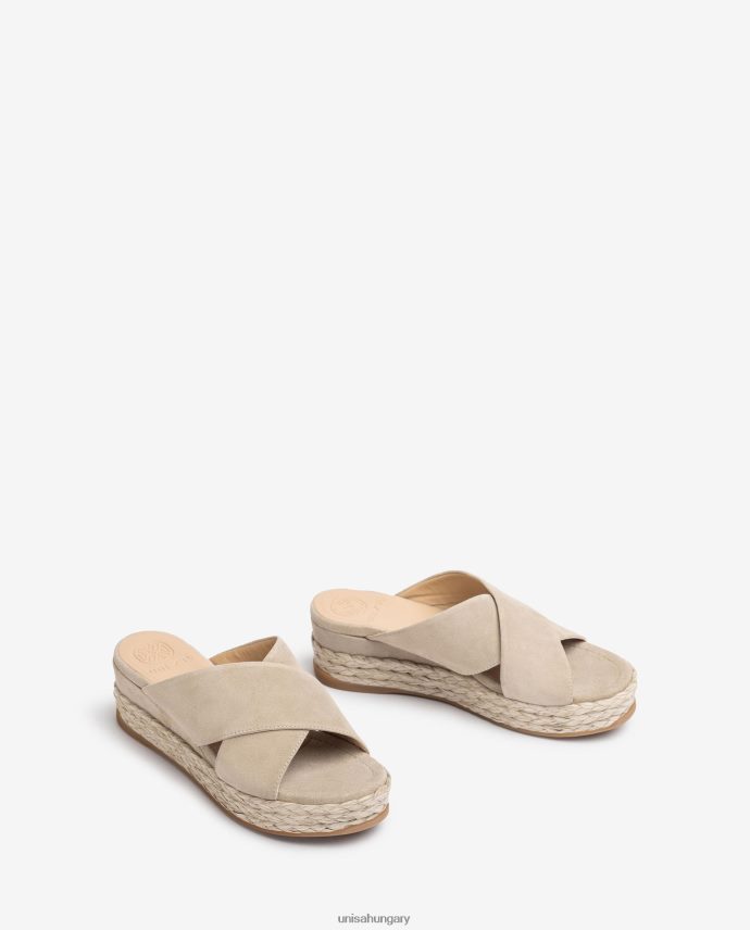 Unisa velúr szandál áthúzható pántokkal nők J4PJX0813 bézs
