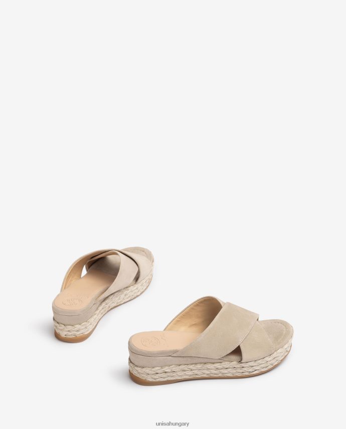 Unisa velúr szandál áthúzható pántokkal nők J4PJX0813 bézs
