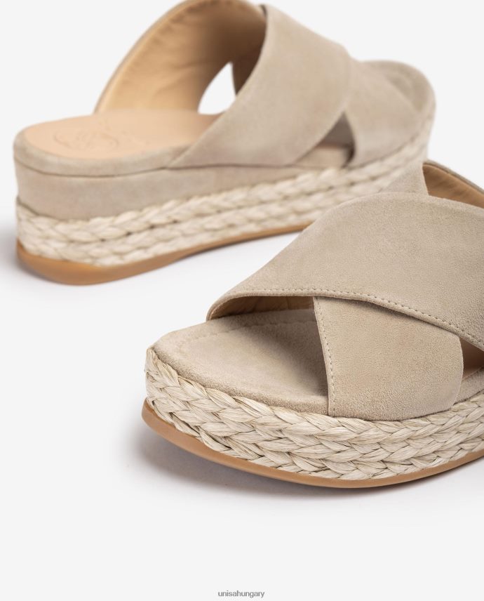 Unisa velúr szandál áthúzható pántokkal nők J4PJX0813 bézs