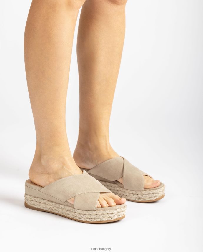 Unisa velúr szandál áthúzható pántokkal nők J4PJX0813 bézs